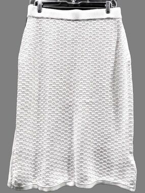 NWT Cupshe Crochet Knit High Waisted Cover Up Skirt Cream/Ivory Beach Resortwear
